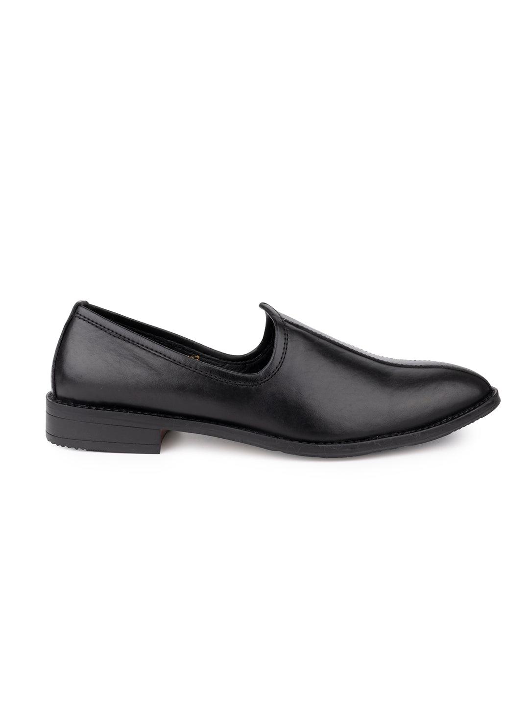 Footwear, Men Footwear, BLACK, Mojaris