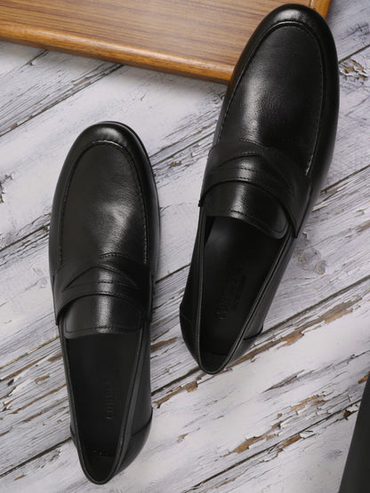 Men, Men Footwear, Black Formal Loafers