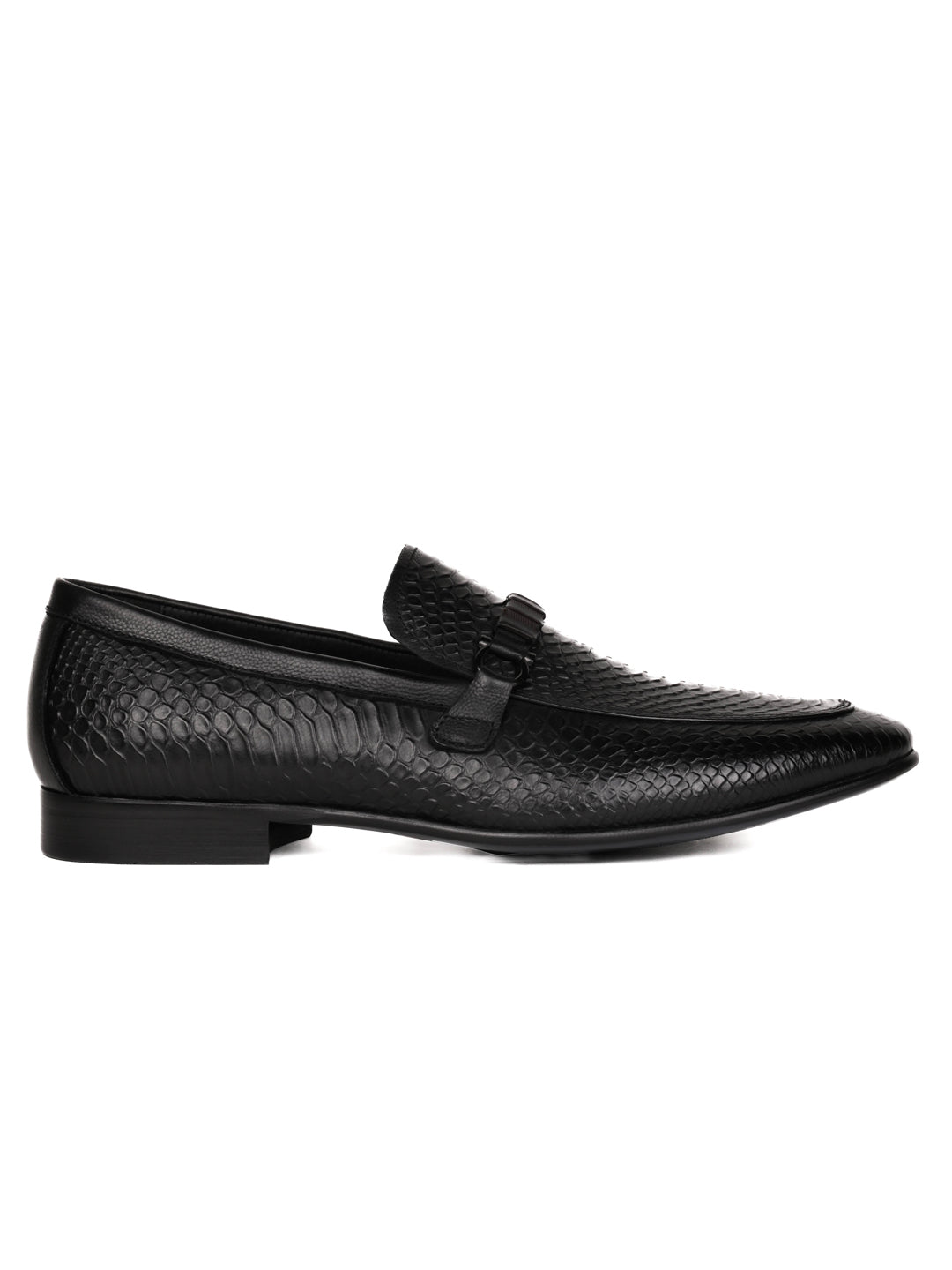 Men, Men Footwear, Black Loafers