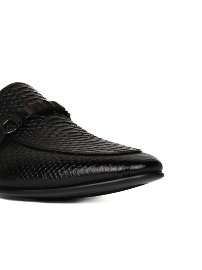 Men, Men Footwear, Black Loafers