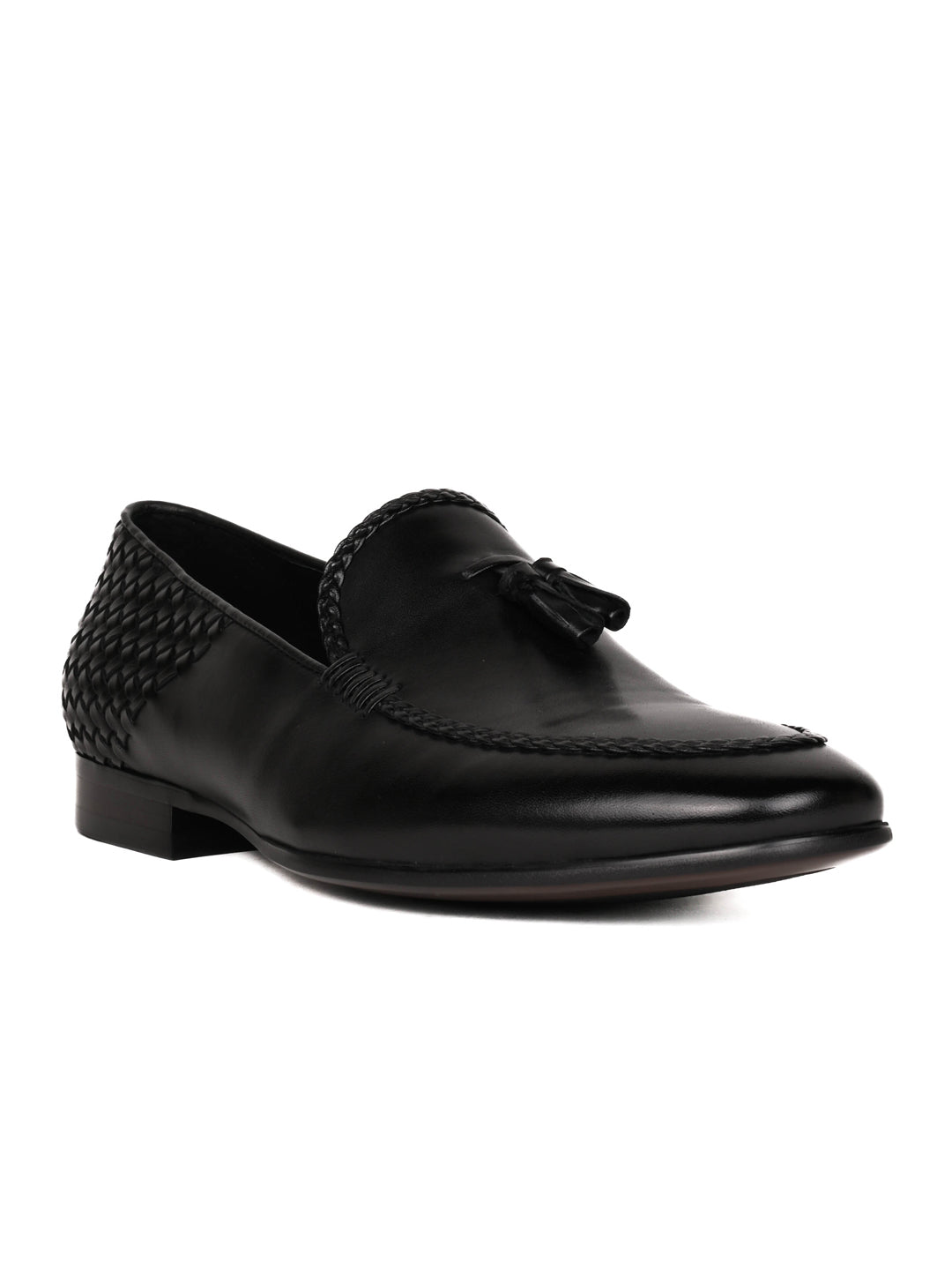 Men, Men Footwear, Black Loafers