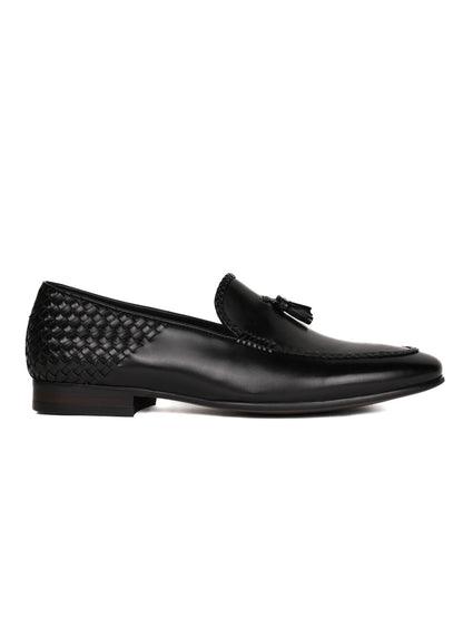 Men, Men Footwear, Black Loafers