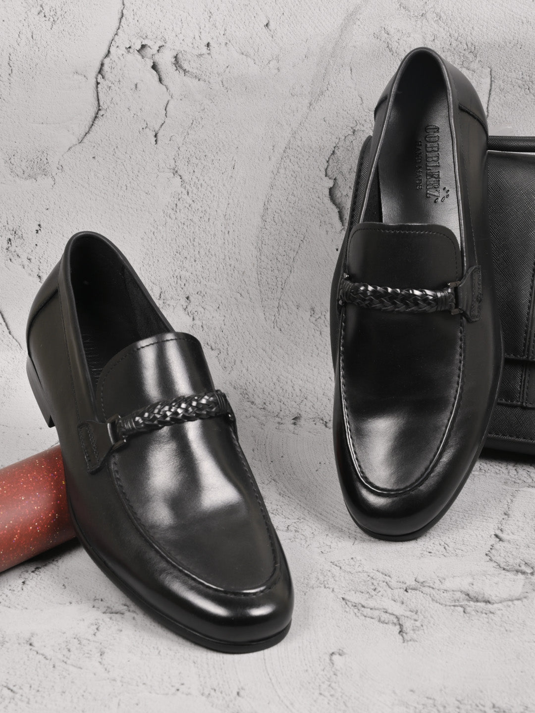 Men, Men Footwear, Black Formal Loafers