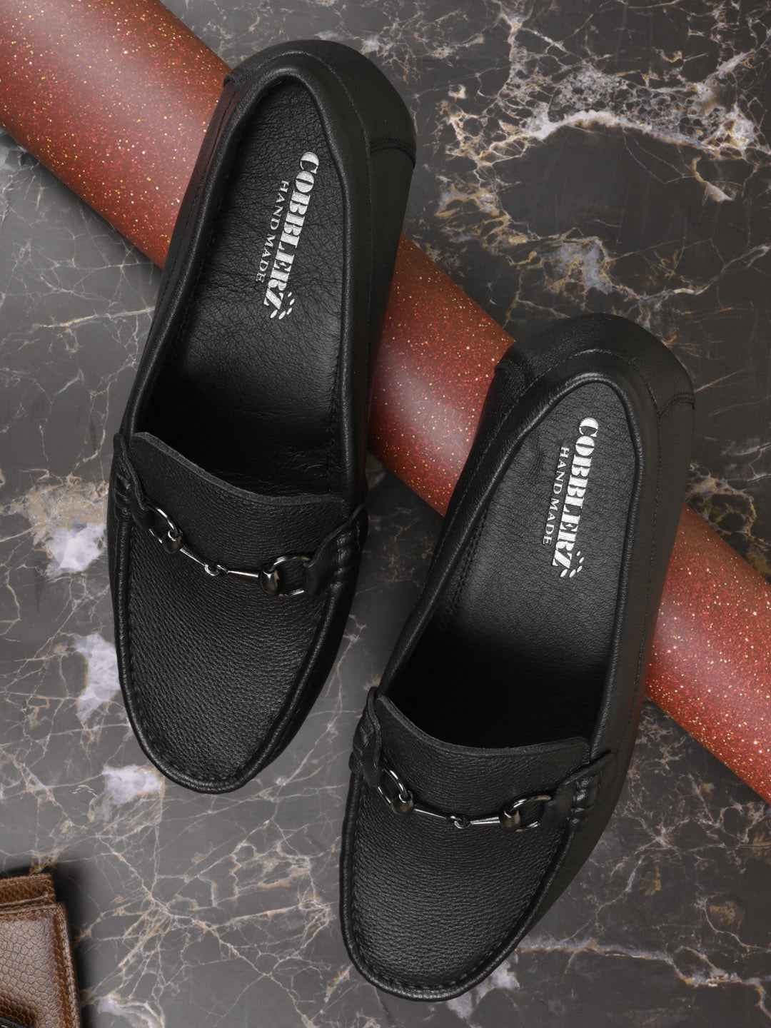 Men, Men Footwear, Black Loafers