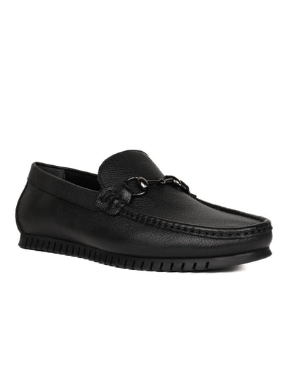 Men, Men Footwear, Black Loafers