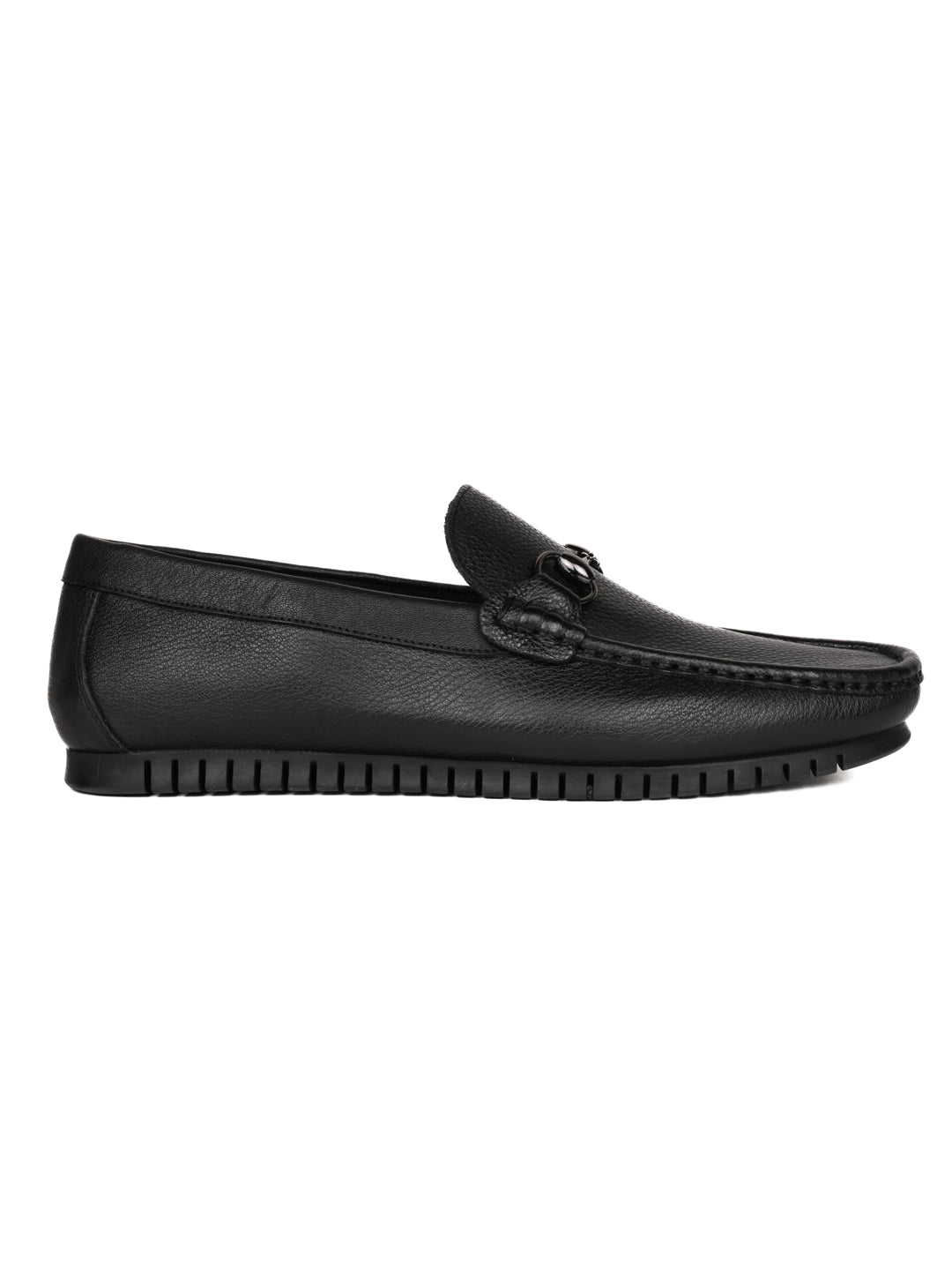 Men, Men Footwear, Black Loafers