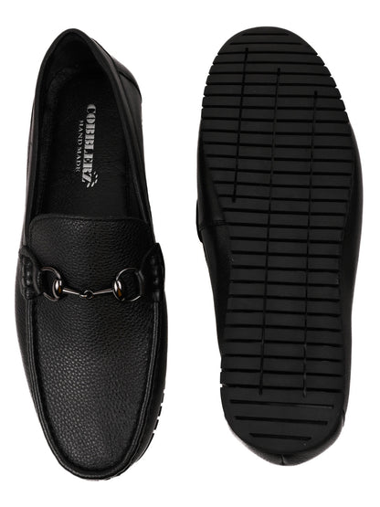 Men, Men Footwear, Black Loafers