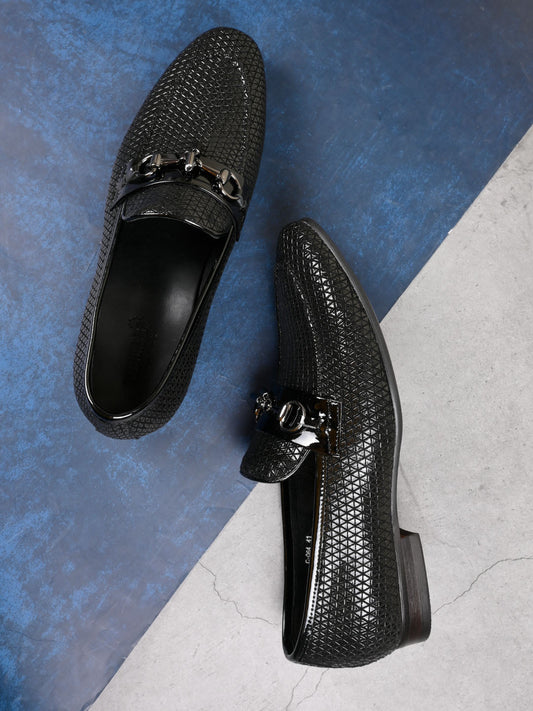 Men, Men Footwear, Black Loafers