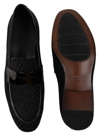 Men, Men Footwear, Black Loafers