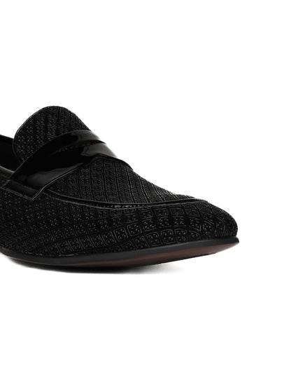 Men, Men Footwear, Black Loafers