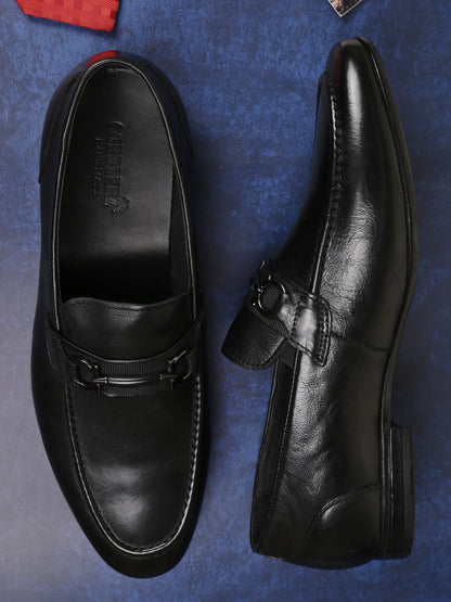 Men, Men Footwear, Black Formal Loafers