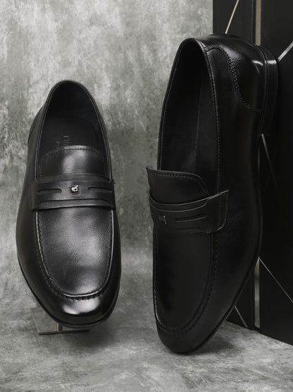 Men, Men Footwear, Black Formal Loafers