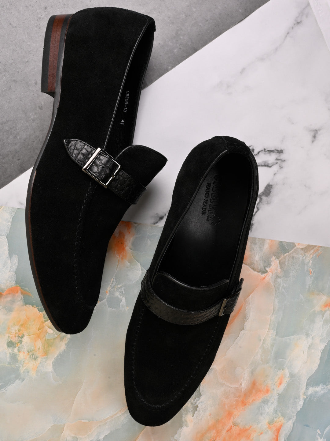 Men, Men Footwear, Black Loafers