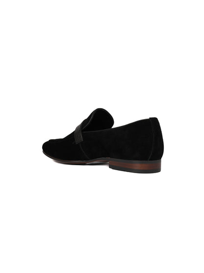 Men, Men Footwear, Black Loafers