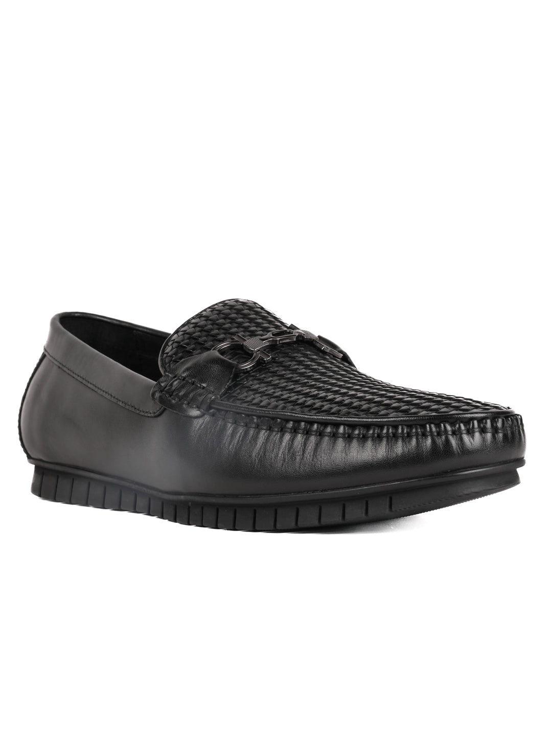 Men, Men Footwear, Black Loafers