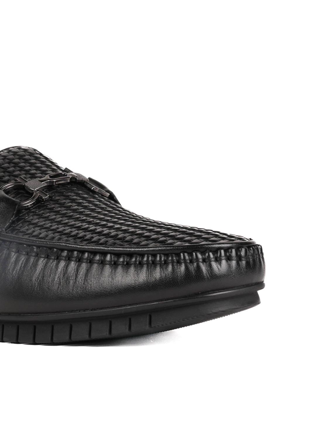 Men, Men Footwear, Black Loafers