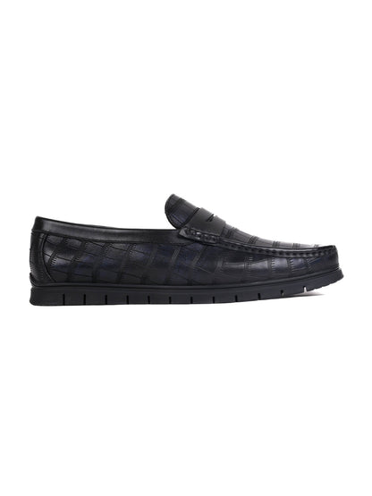 Men, Men Footwear, Black Loafers