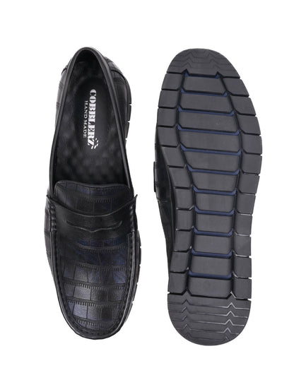 Men, Men Footwear, Black Loafers