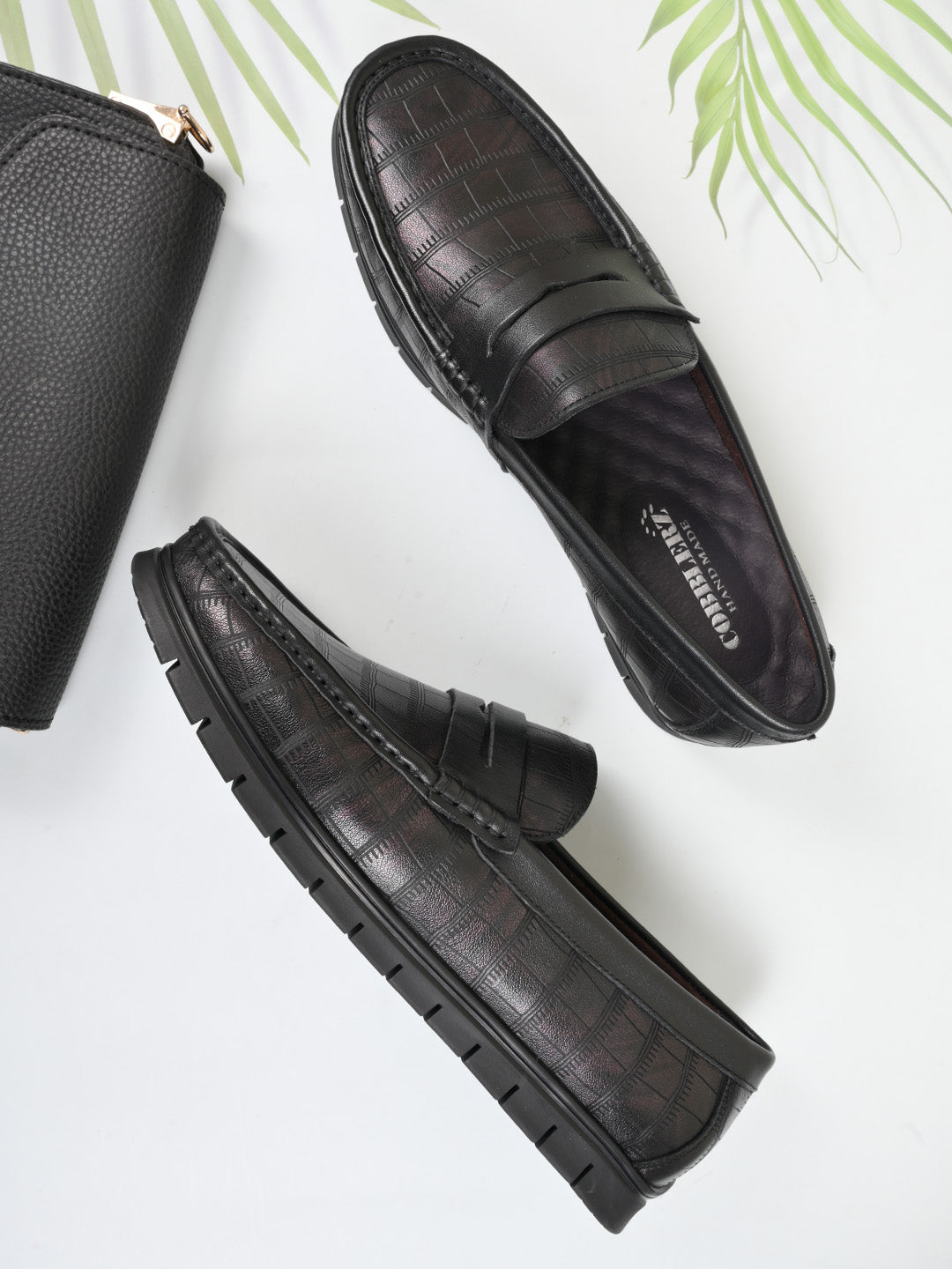 Men, Men Footwear, Black Loafers