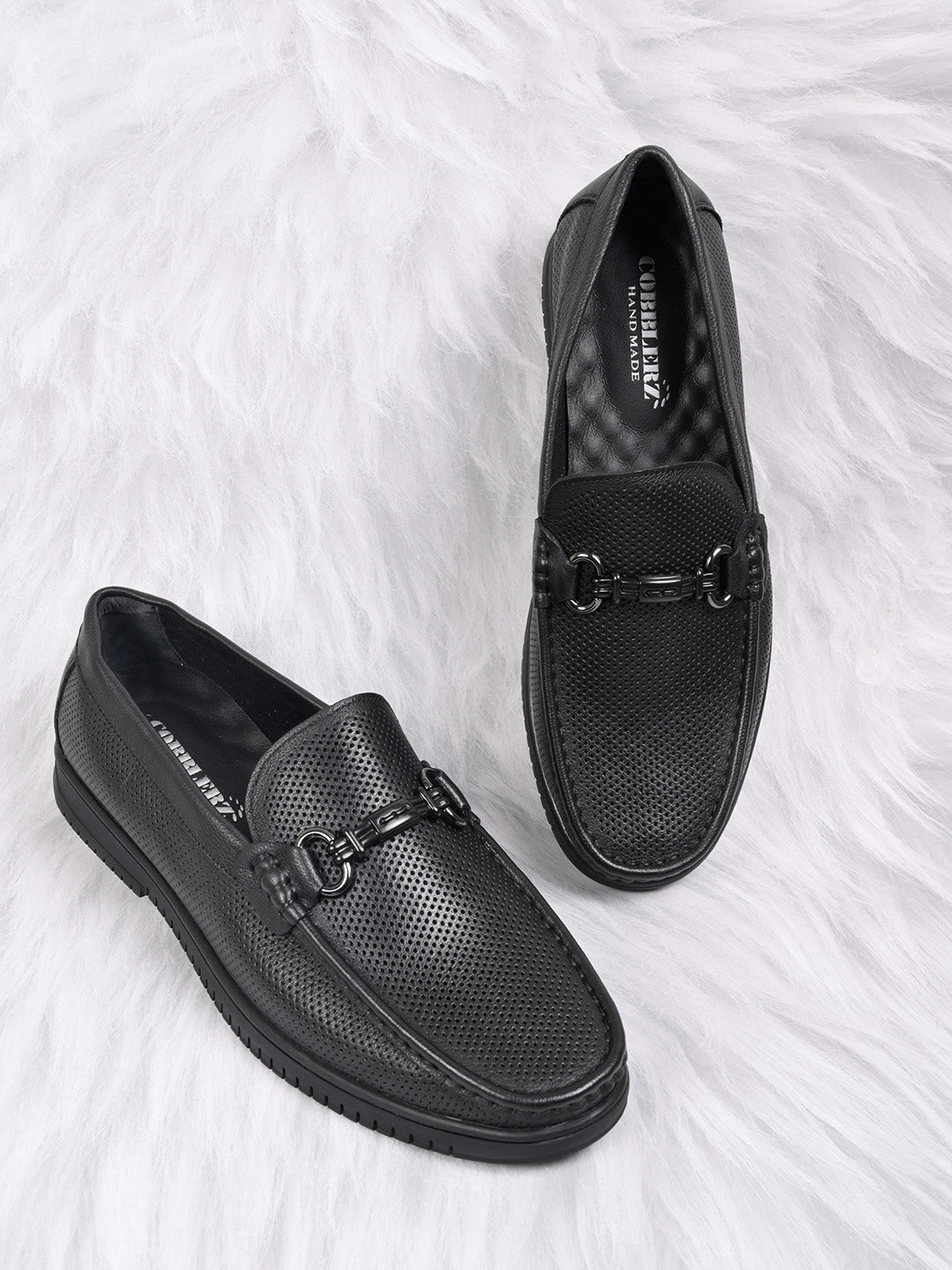 Men, Men Footwear, Black Loafers