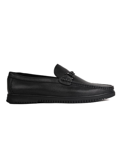 Men, Men Footwear, Black Loafers