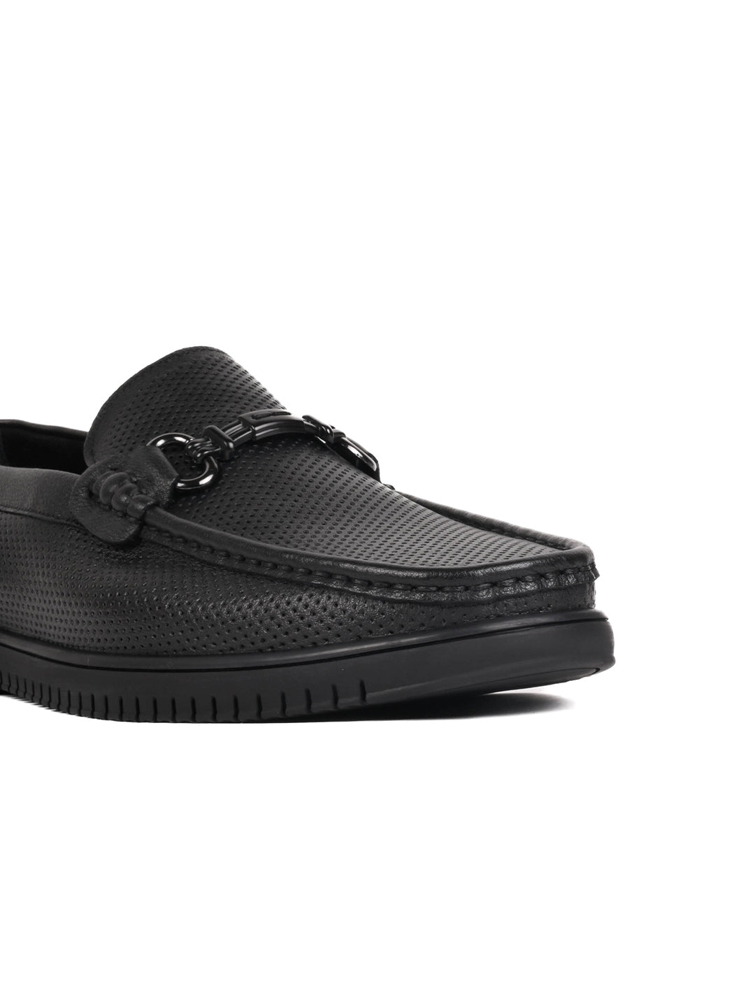 Men, Men Footwear, Black Loafers