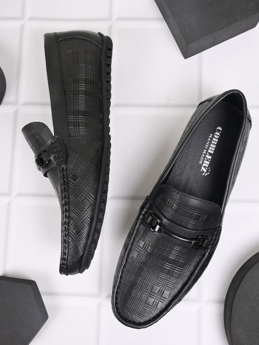 Men, Men Footwear, Black Loafers