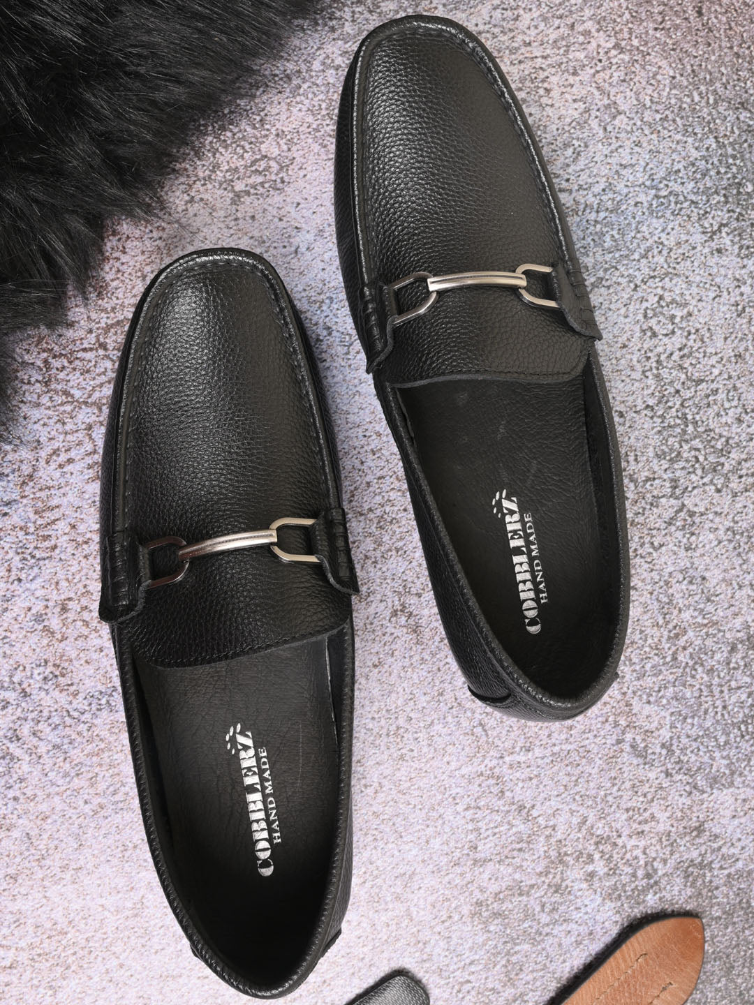 Men, Men Footwear, Black Loafers