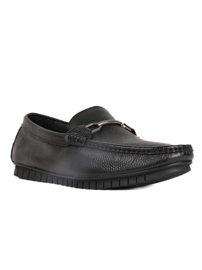 Men, Men Footwear, Black Loafers