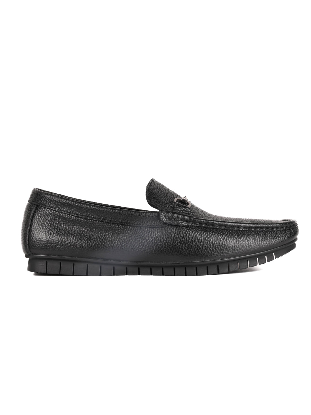 Men, Men Footwear, Black Loafers