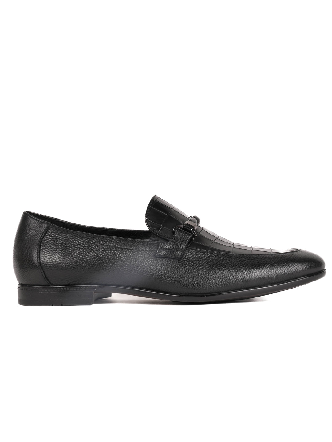 Men, Men Footwear, Black Loafers