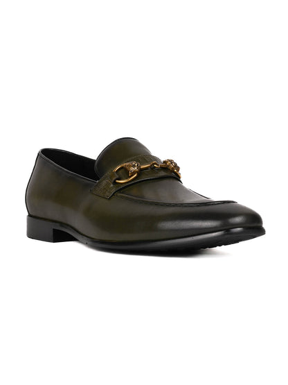 Men, Men Footwear, Green Loafers