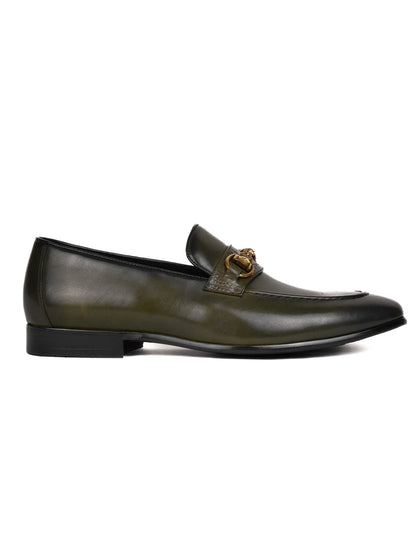 Men, Men Footwear, Green Loafers