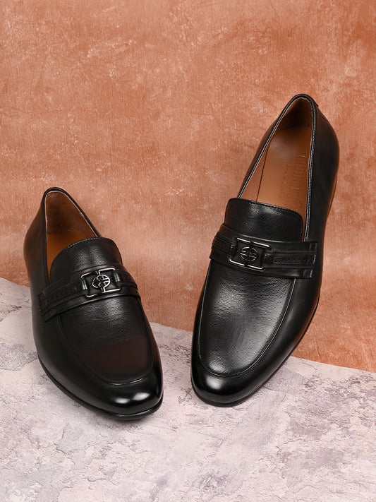 Men, Men Footwear, Black Loafers