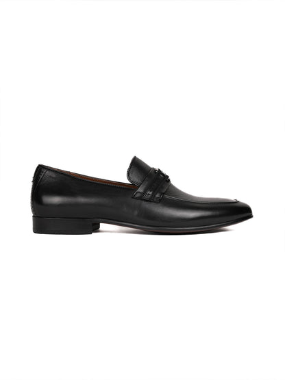 Men, Men Footwear, Black Loafers