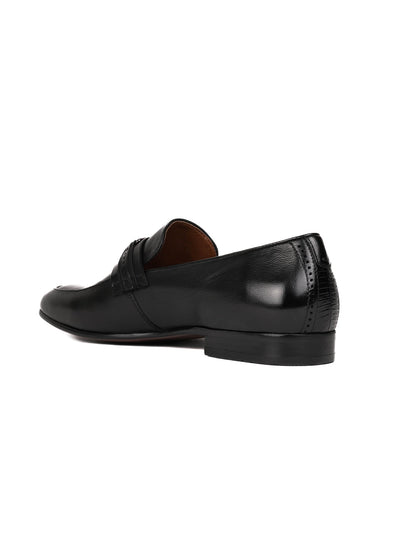 Men, Men Footwear, Black Loafers