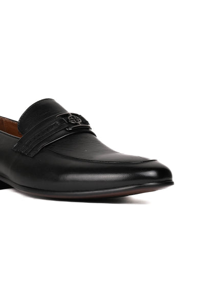 Men, Men Footwear, Black Loafers