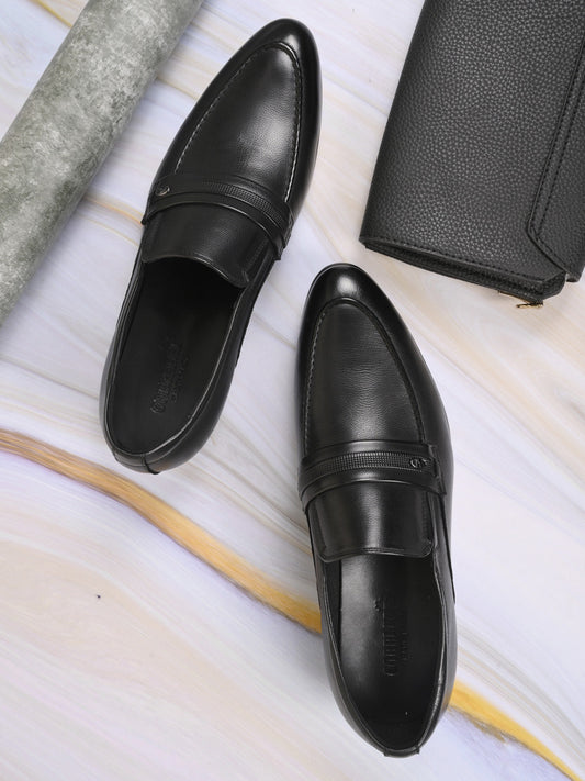 Men, Men Footwear, Black Formal Loafers