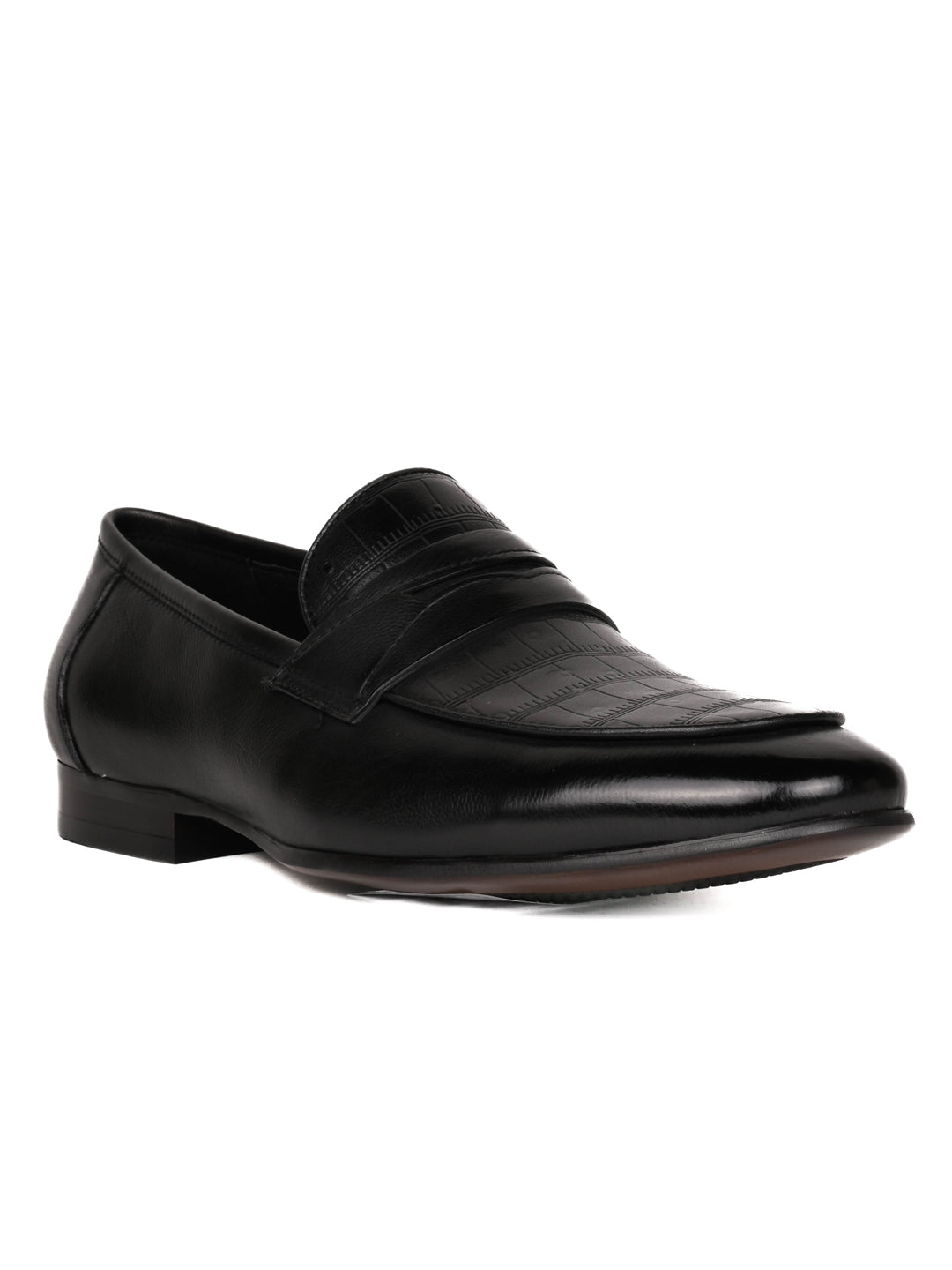 Men, Men Footwear, Black Loafers