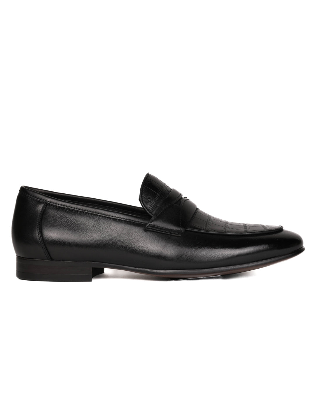 Men, Men Footwear, Black Loafers