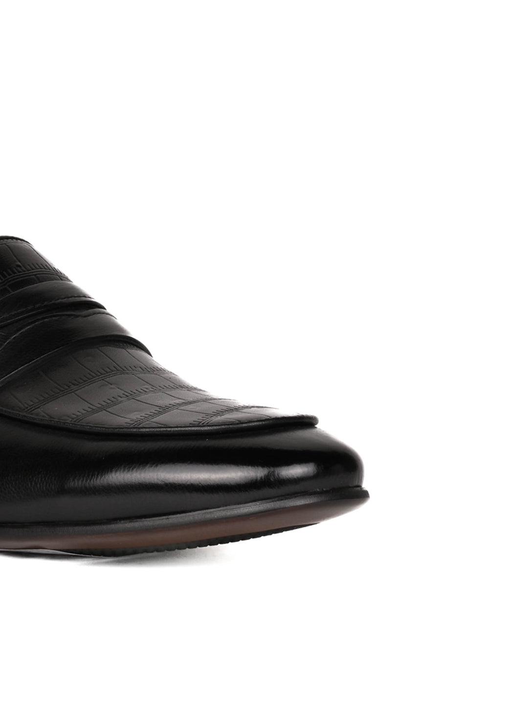 Men, Men Footwear, Black Loafers