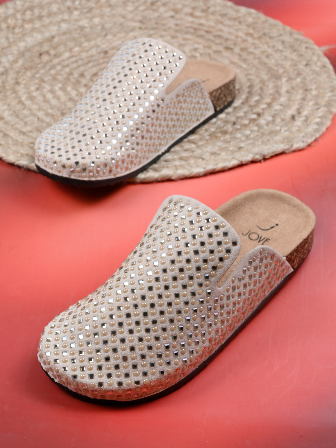 Women, Women Footwear, Beige Mules