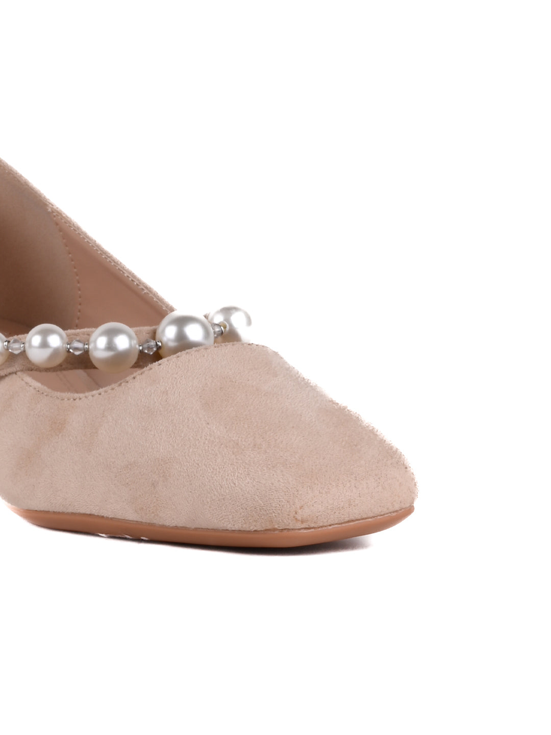 Women, Women Footwear, Beige Ballerinas