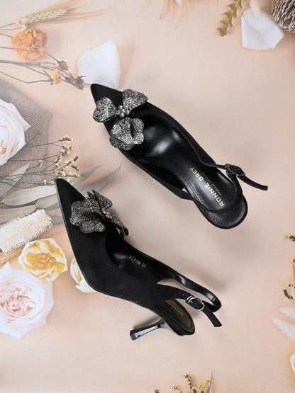 Women, Women Footwear, Black Pumps