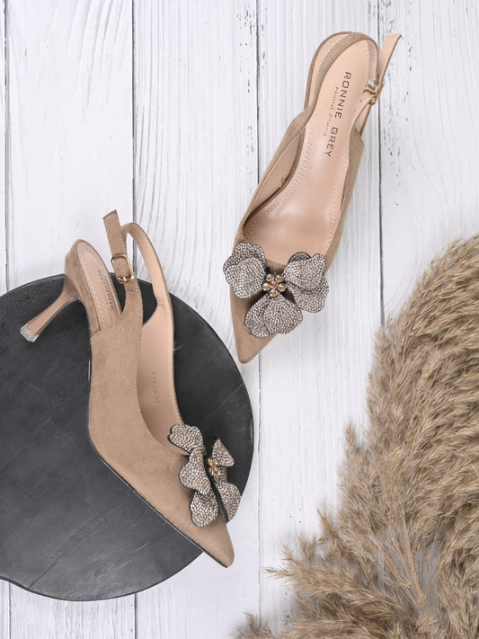 Women, Women Footwear, Khaki Pumps