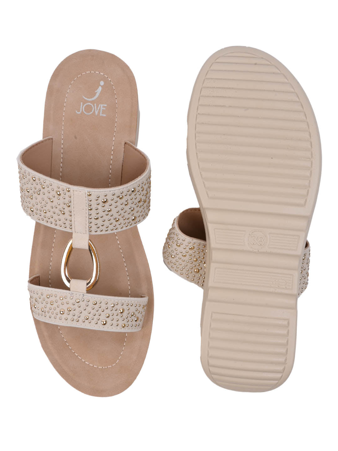 Women, Women Footwear, Beige Sandals