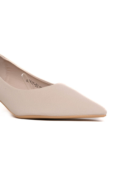 Women, Women Footwear, Beige Pumps