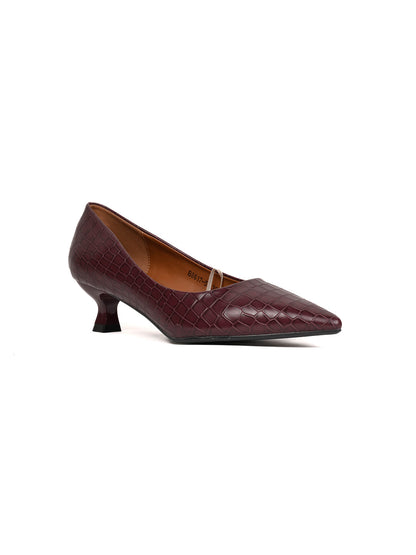 Women, Women Footwear, Maroon Pumps