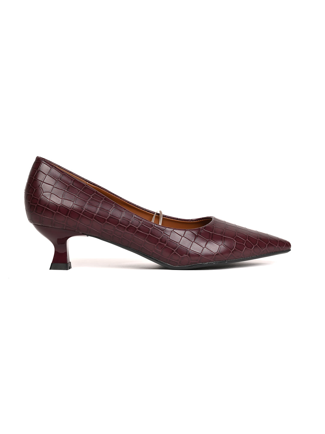 Women, Women Footwear, Maroon Pumps