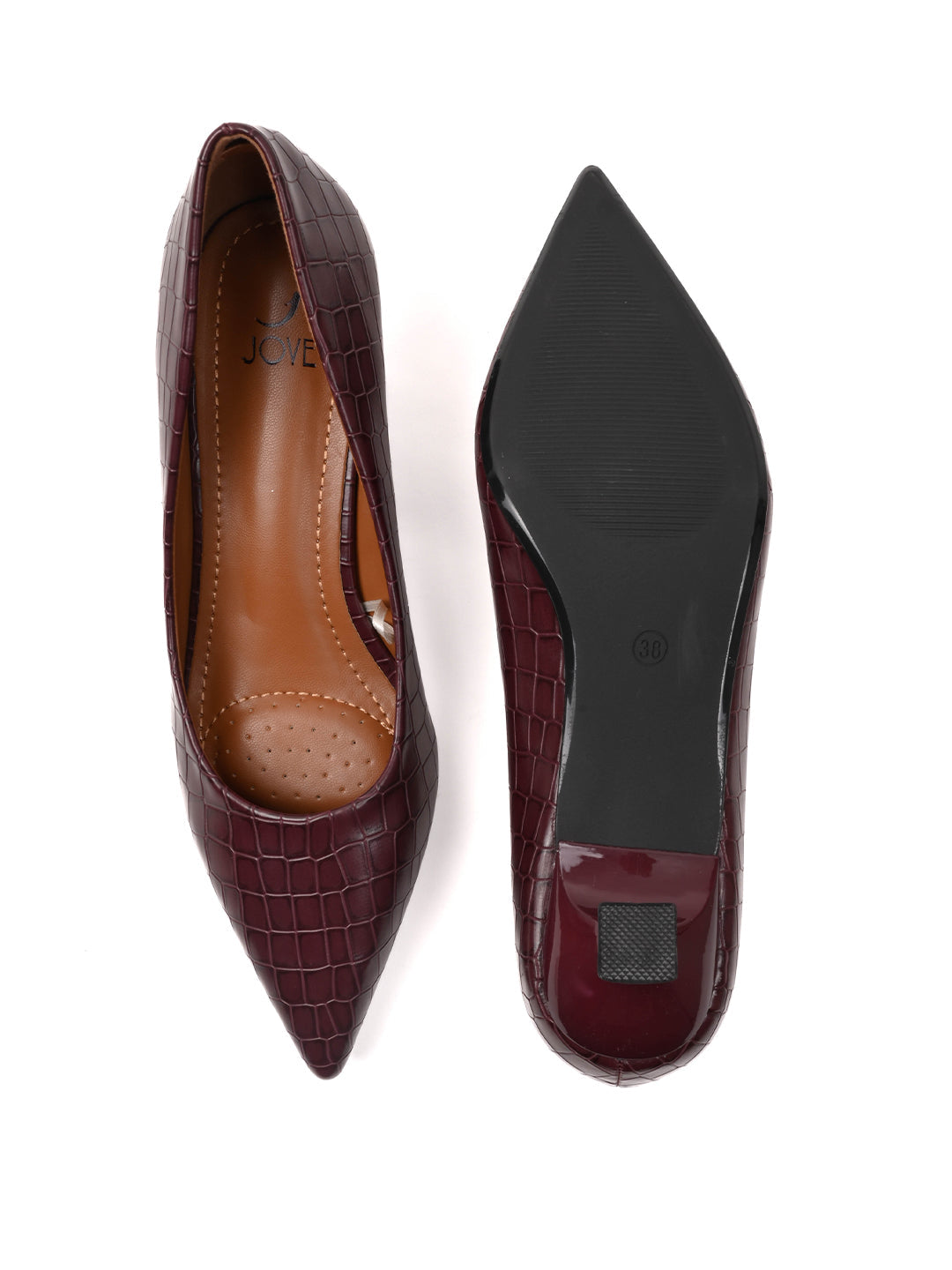 Women, Women Footwear, Maroon Pumps